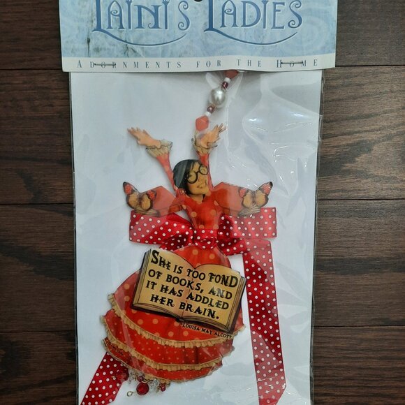 Laini's Ladies Adornments for the Home: Books Angel Ornament - Picture 2 of 7